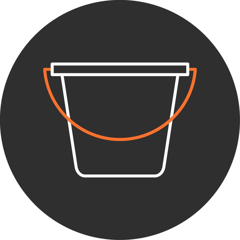 Bucket Blue Filled Icon vector