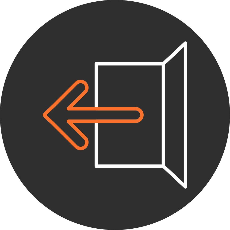 Logout Blue Filled Icon vector
