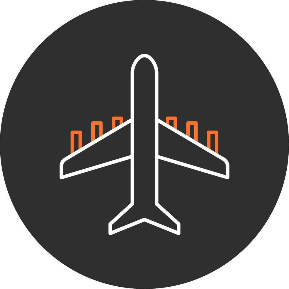 Plane Blue Filled Icon vector