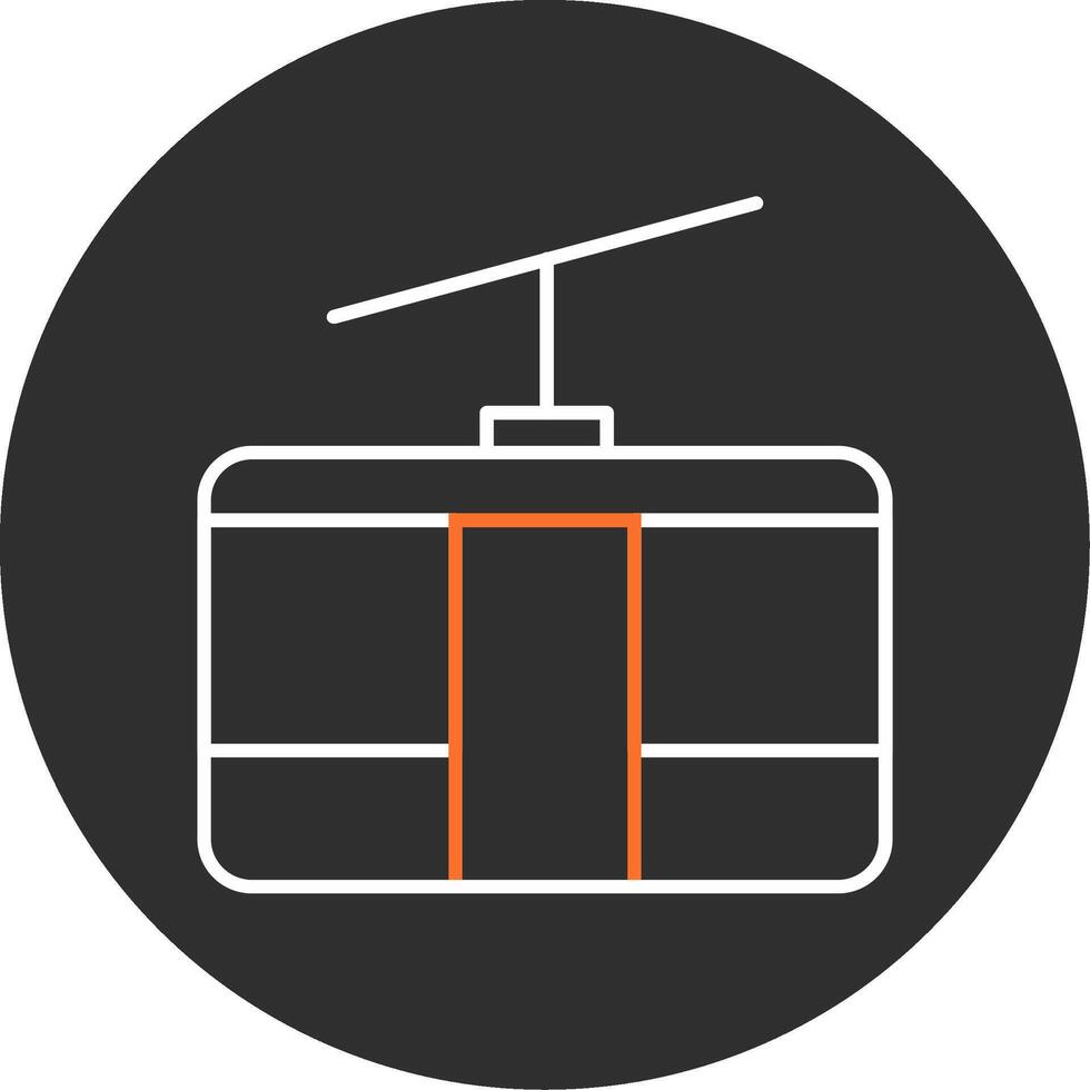 Cableway Blue Filled Icon vector