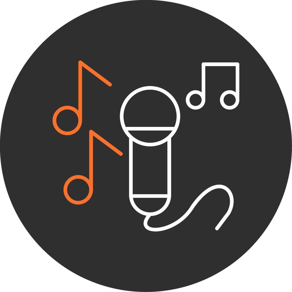 Sing Blue Filled Icon vector