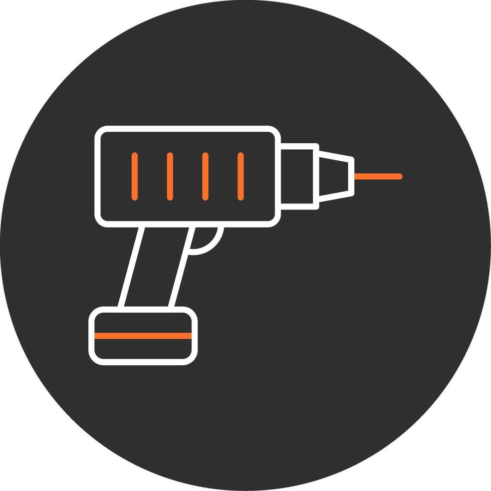 Hammer Drill Blue Filled Icon vector