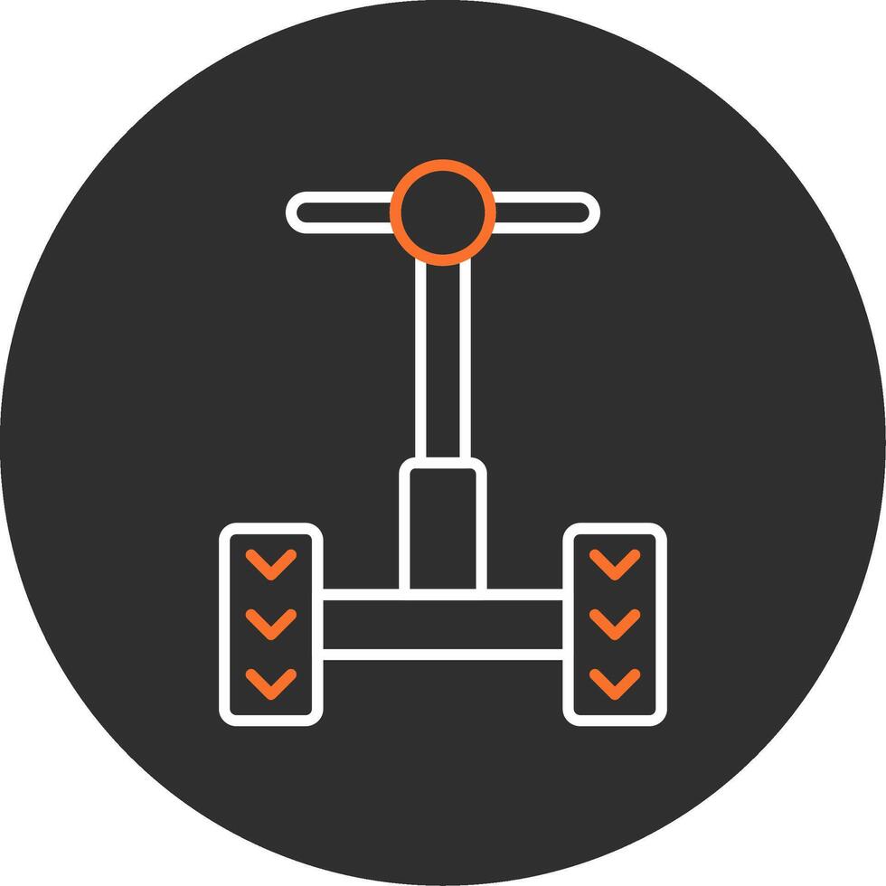 Segway Blue Filled Icon vector