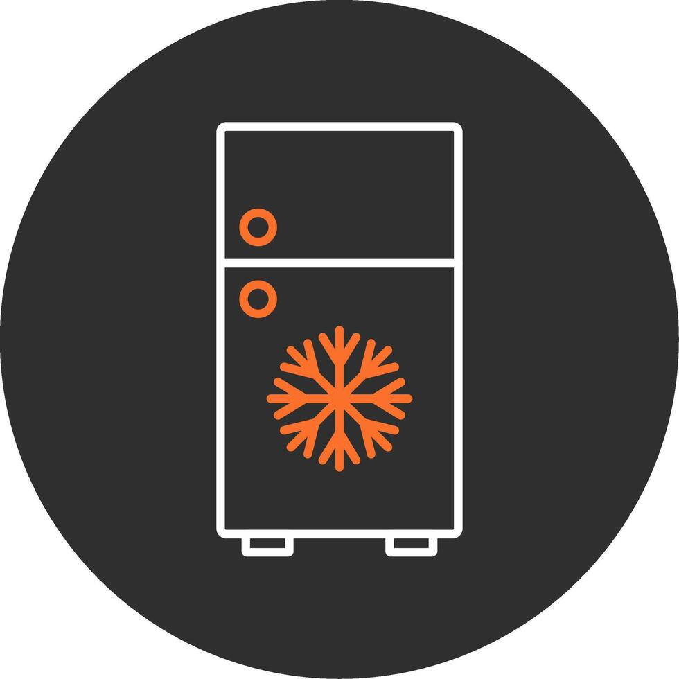 refrigerador azul lleno icono vector