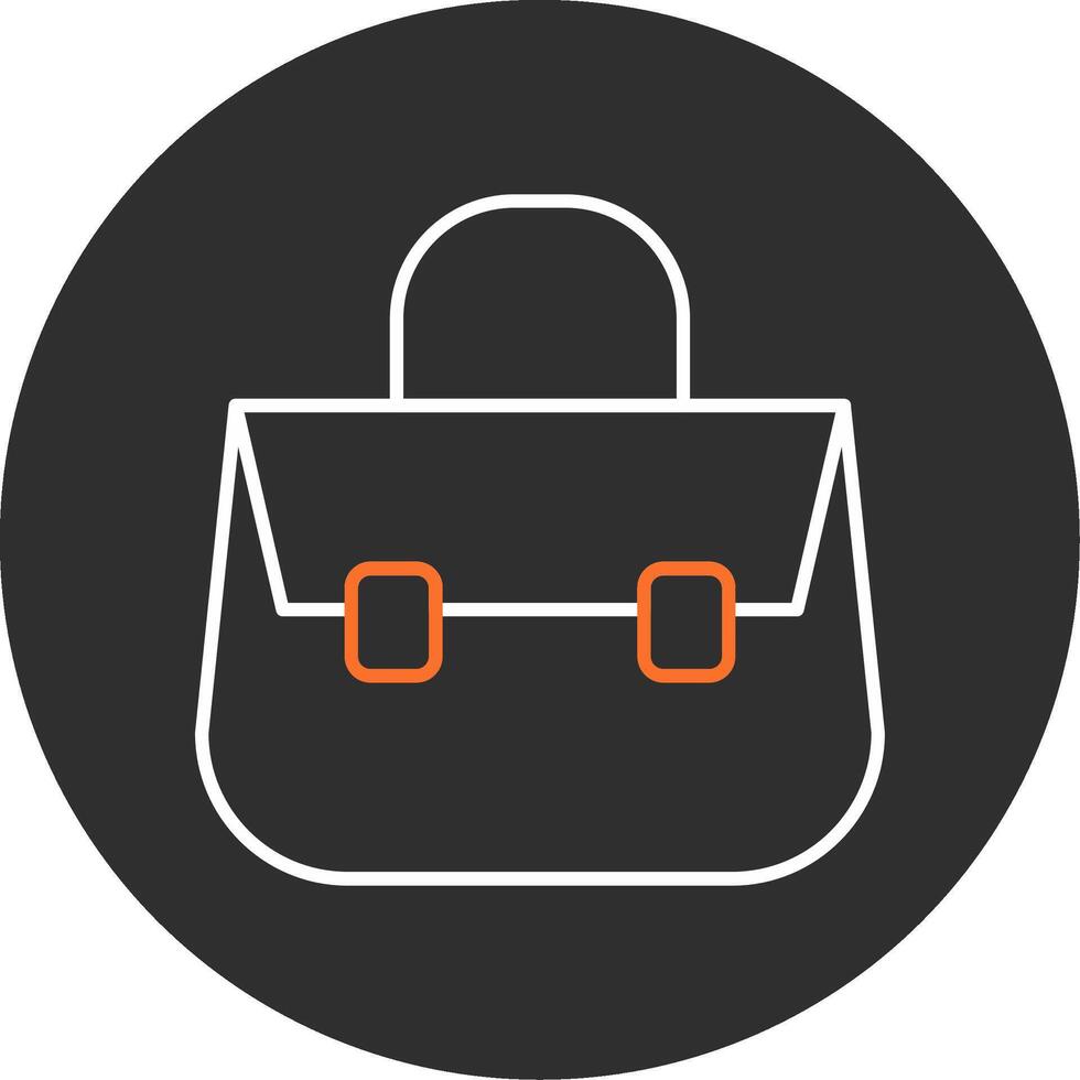 Shoulder Bag Blue Filled Icon vector