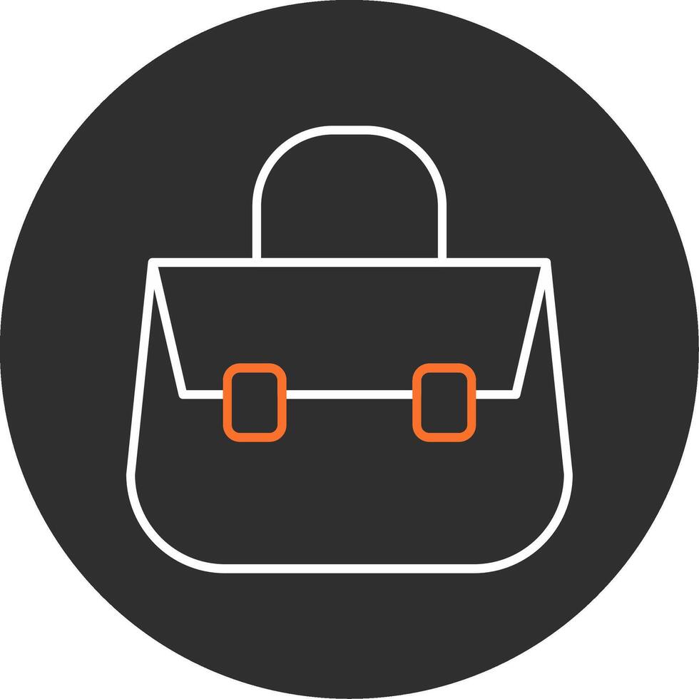 Shoulder Bag Blue Filled Icon vector