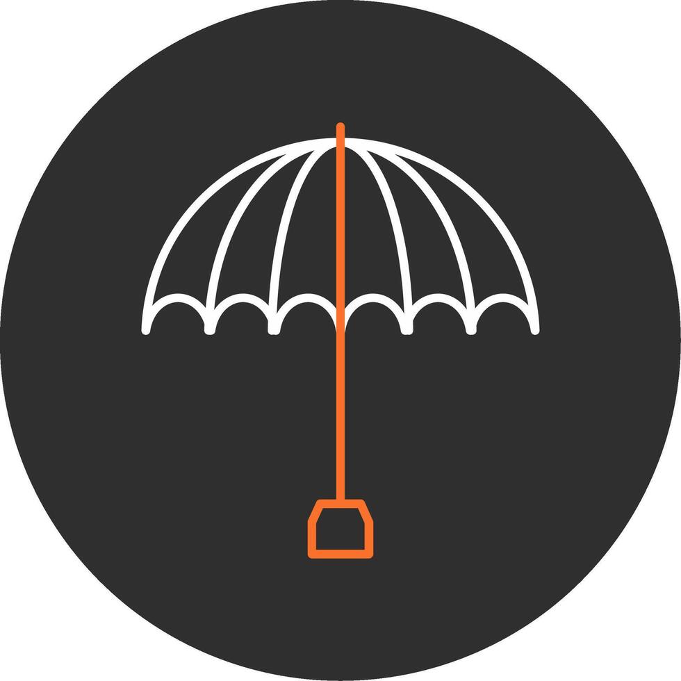 Umbrella Blue Filled Icon vector