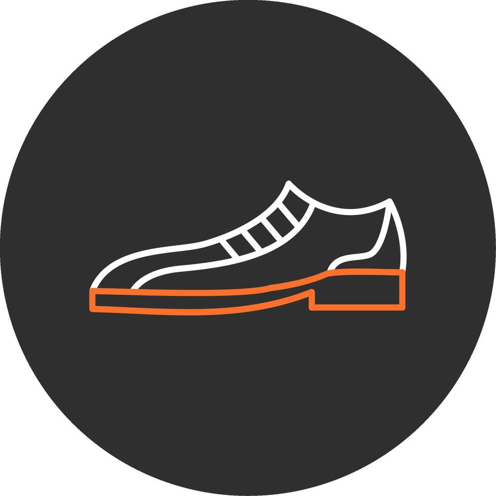 Formal Shoes Blue Filled Icon vector