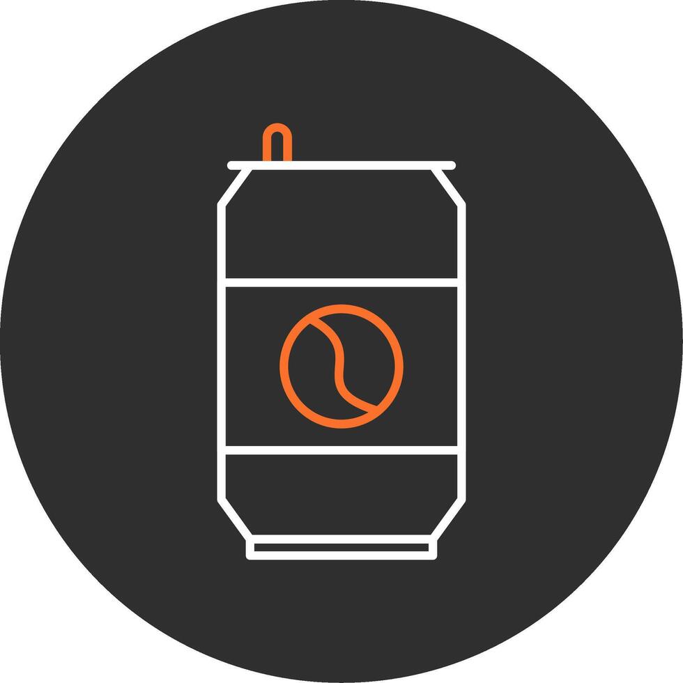 Soda Can Blue Filled Icon vector