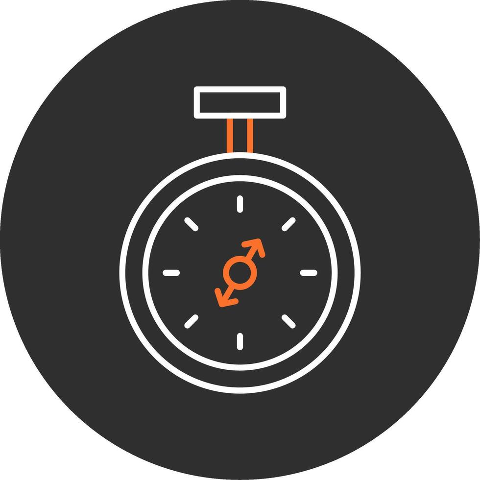 bolsillo reloj azul lleno icono vector