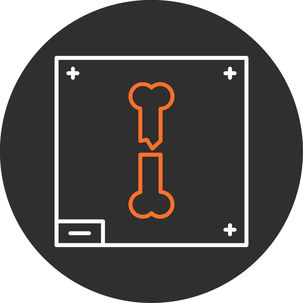Bone X - ray Blue Filled Icon vector