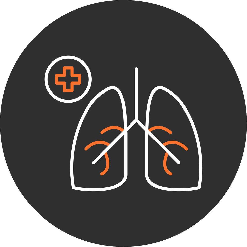 Pulmonology Blue Filled Icon vector