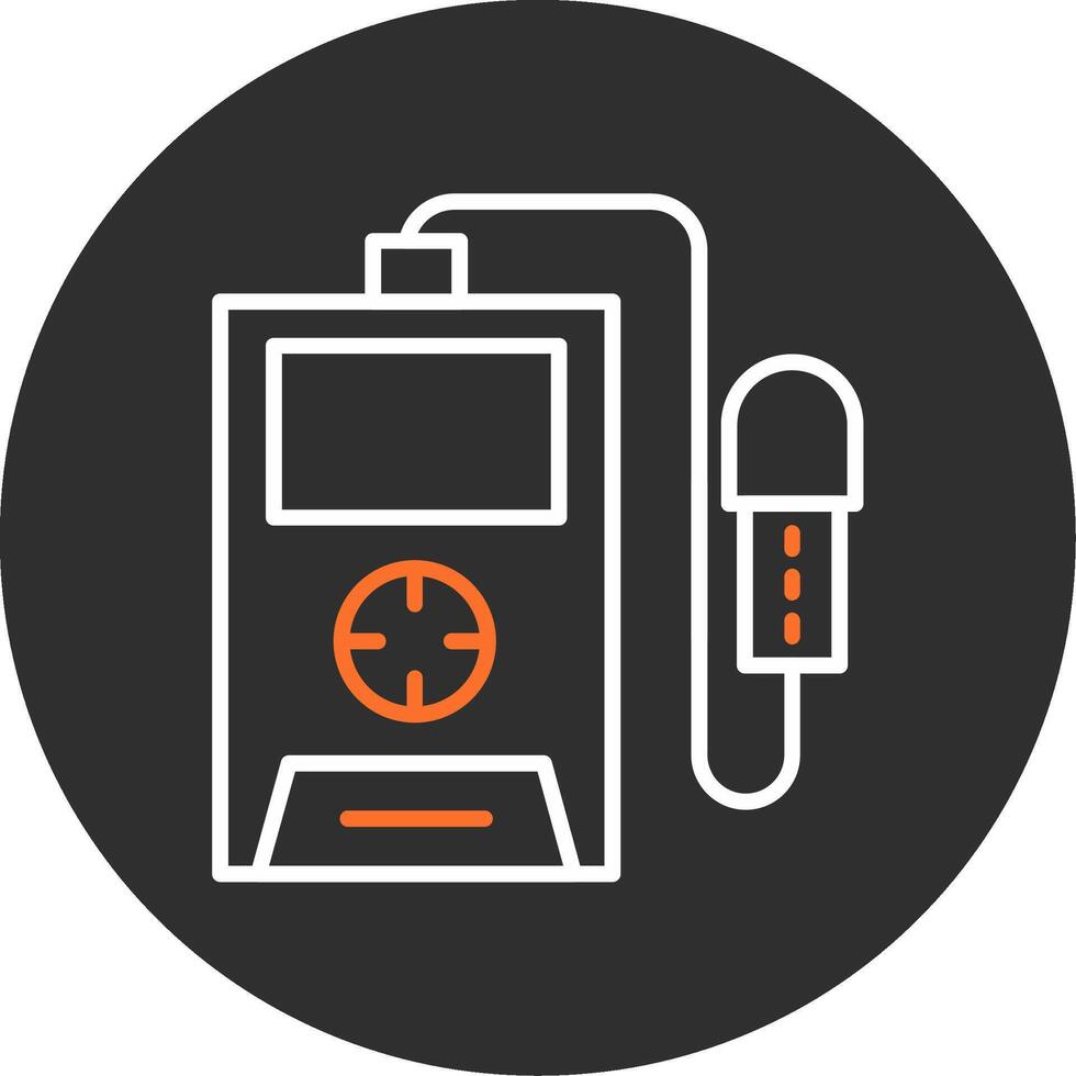 Radiation Detector Blue Filled Icon vector