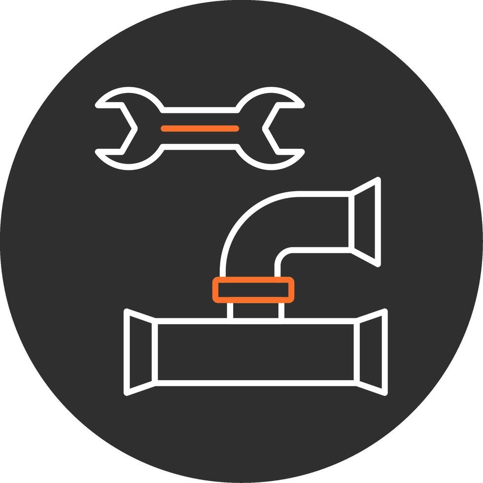 Plumbing Blue Filled Icon vector