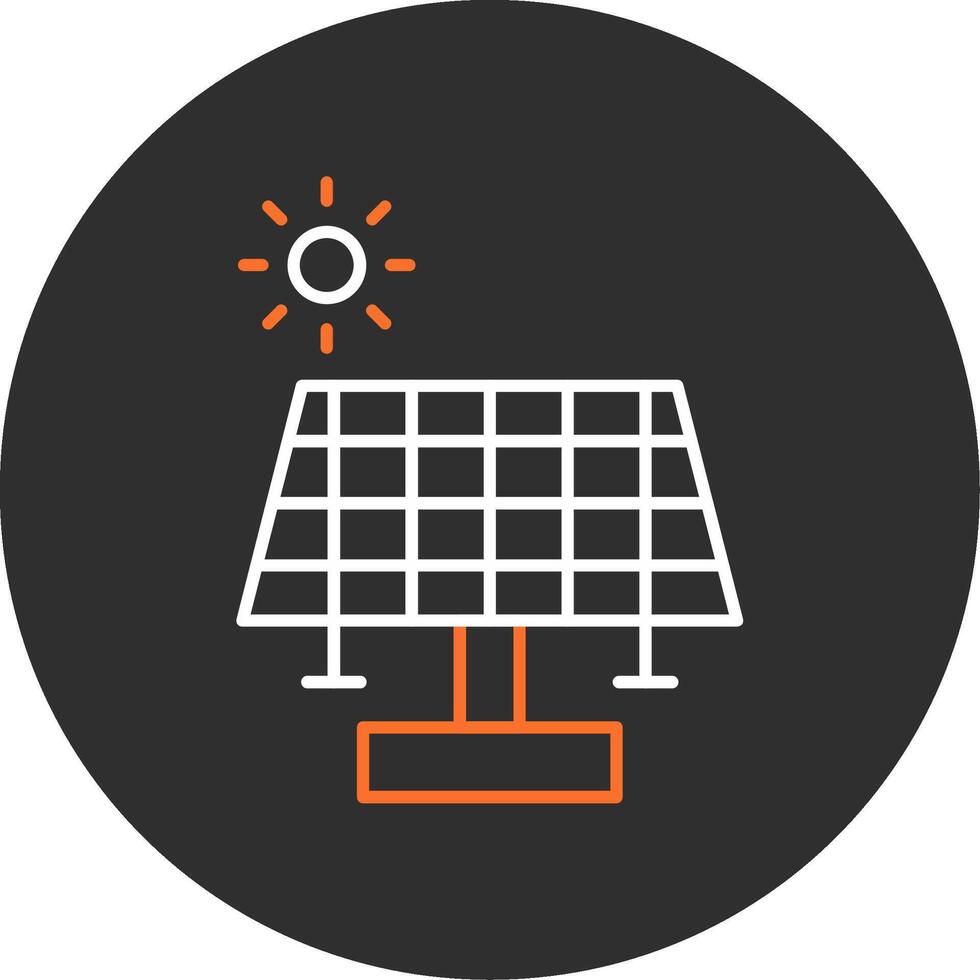 Solar Panel Blue Filled Icon vector