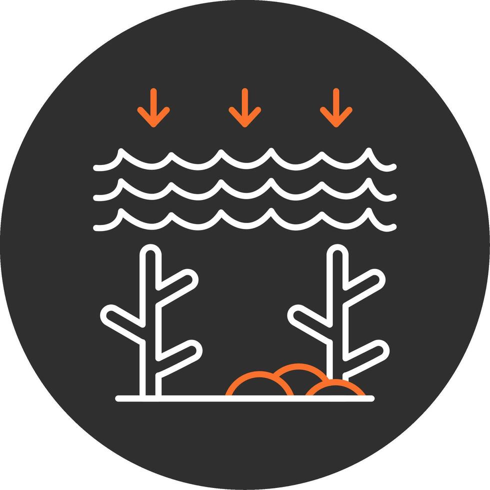 Ocean Acidity Blue Filled Icon vector