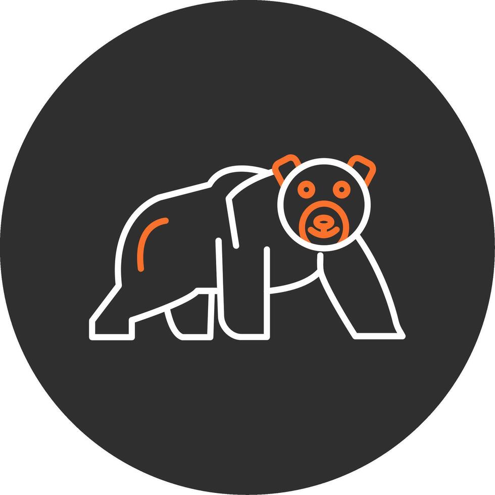 polar oso azul lleno icono vector