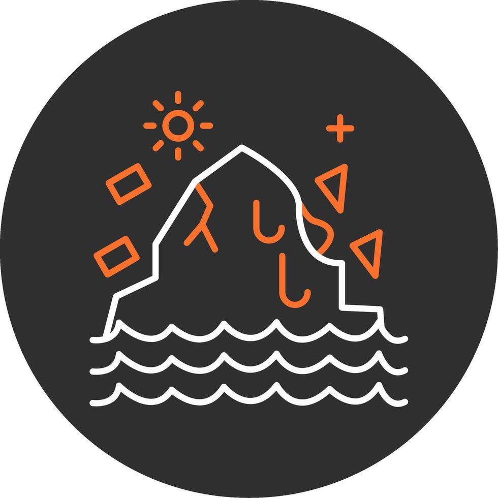 Melting Ice Blue Filled Icon vector