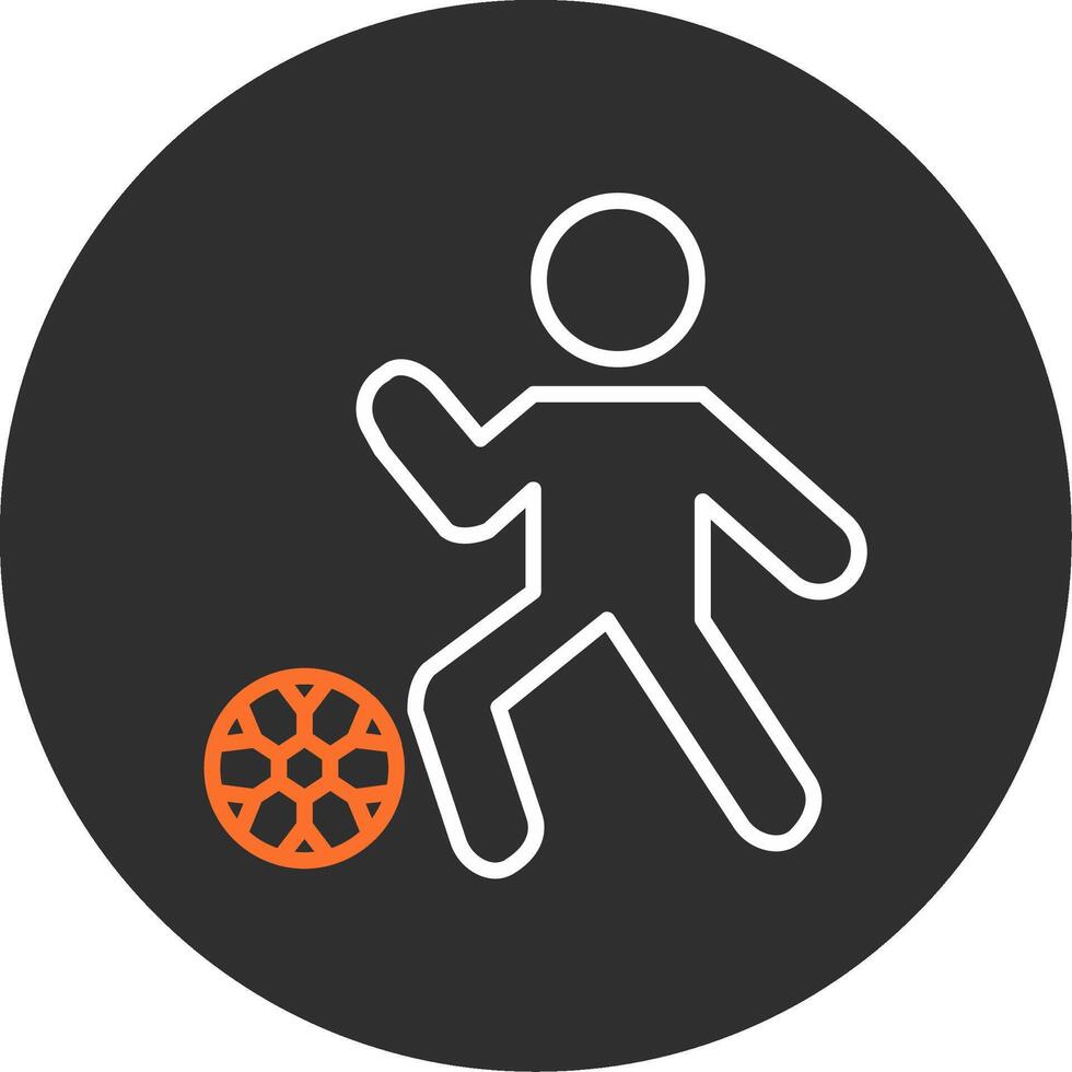 Football Player Blue Filled Icon vector