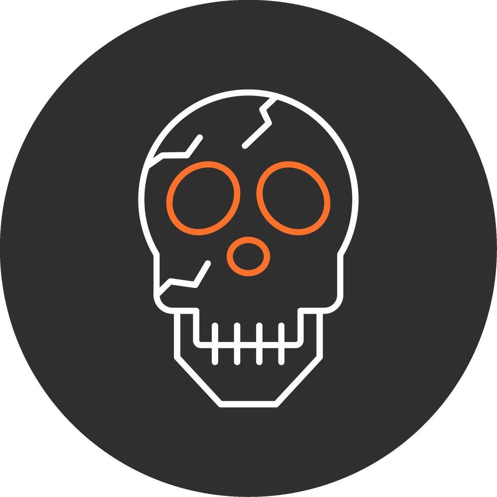 Skull Blue Filled Icon vector