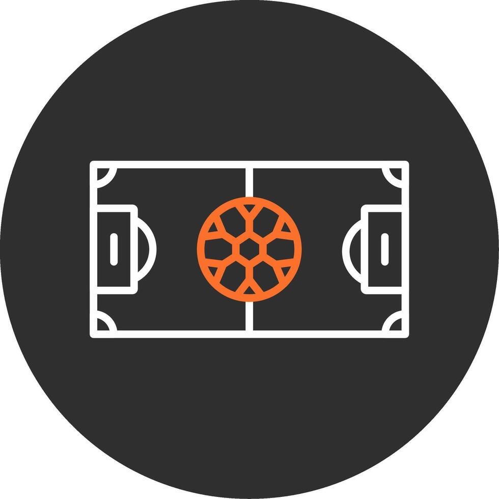 Football Field Blue Filled Icon vector