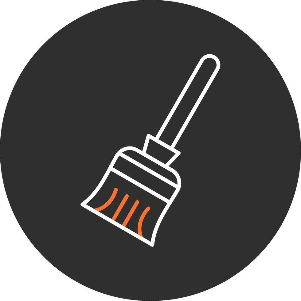 Broom Blue Filled Icon vector
