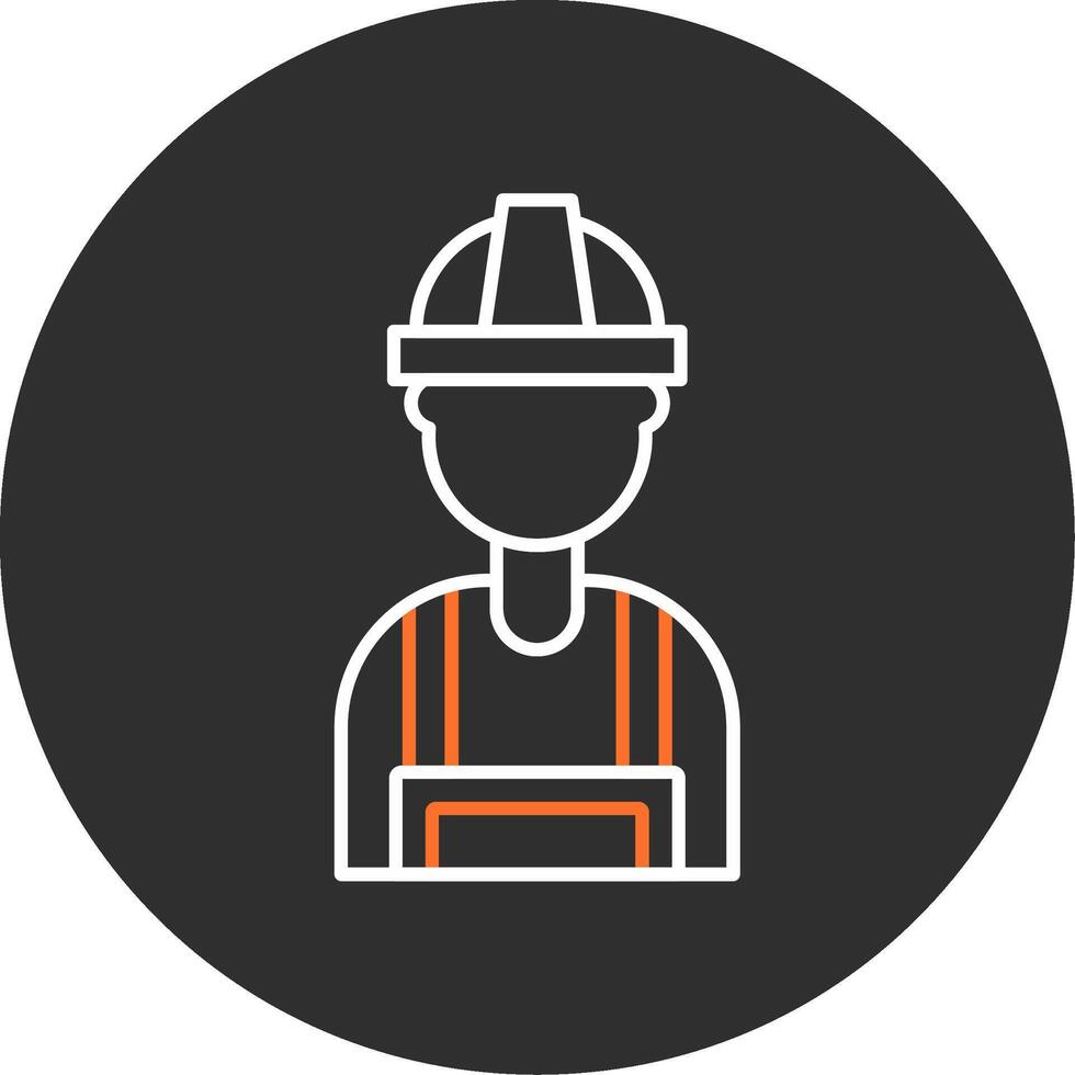 Builder Blue Filled Icon vector