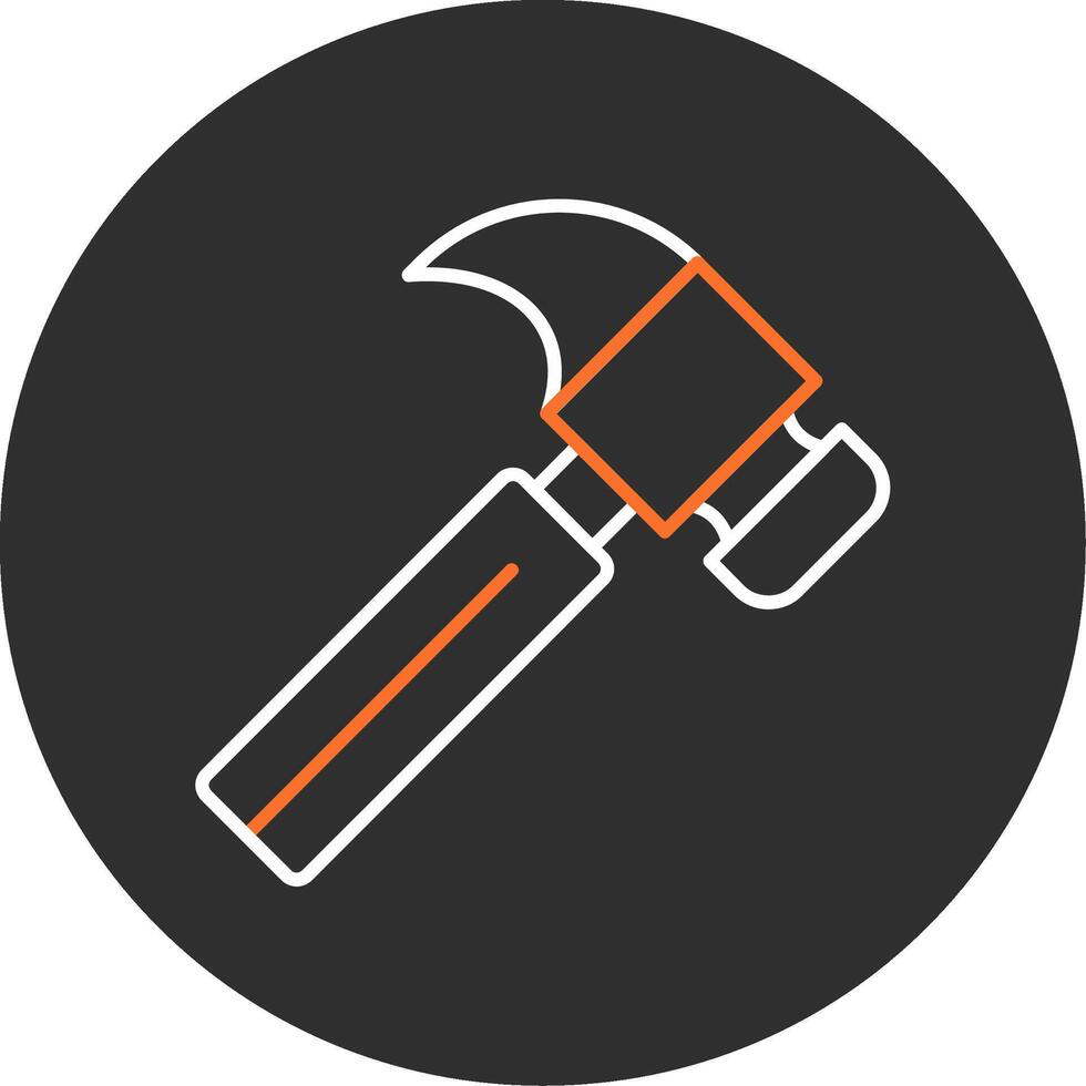 Hammer Blue Filled Icon vector