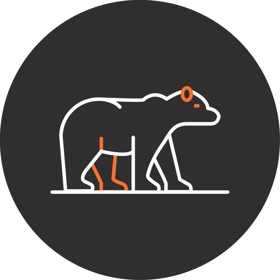 Polar Bear Blue Filled Icon vector