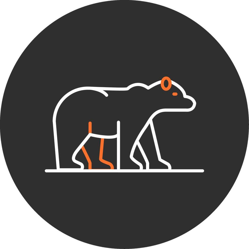 polar oso azul lleno icono vector