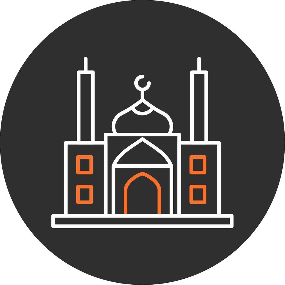 Mosque Blue Filled Icon vector