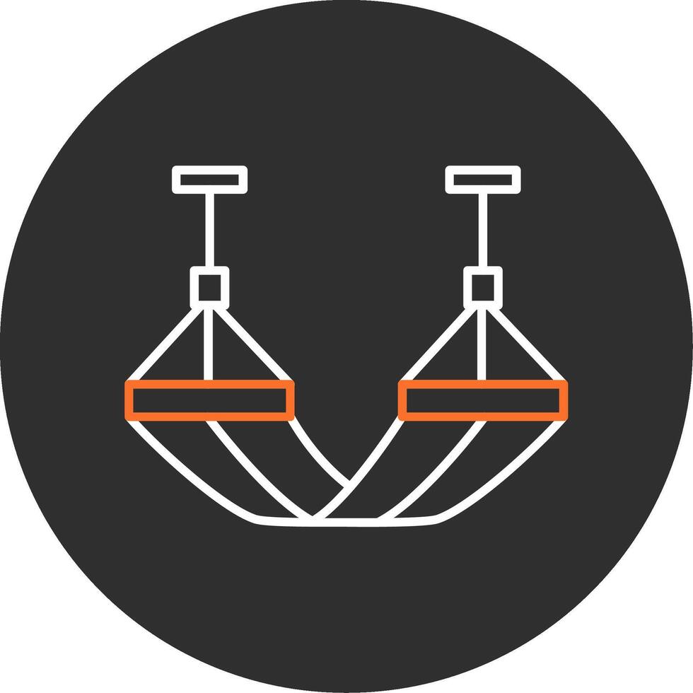 Hammock Blue Filled Icon vector