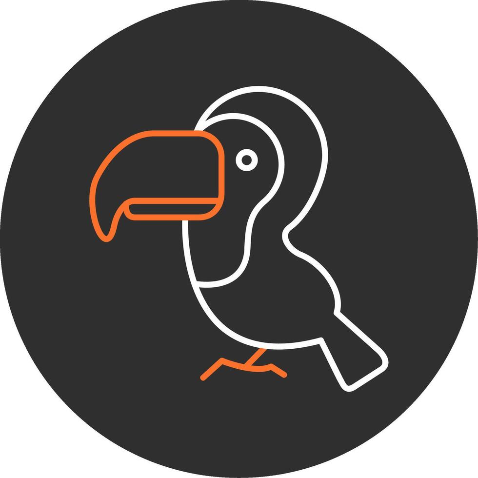 Toucan Blue Filled Icon vector