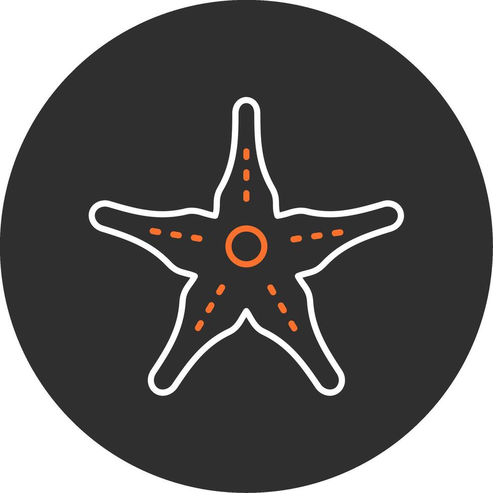 StarFish Blue Filled Icon vector