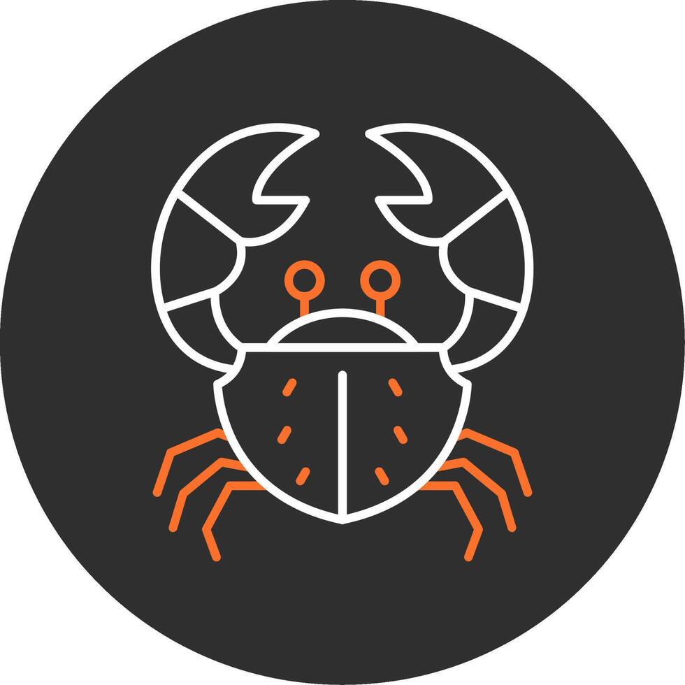 Crab Blue Filled Icon vector