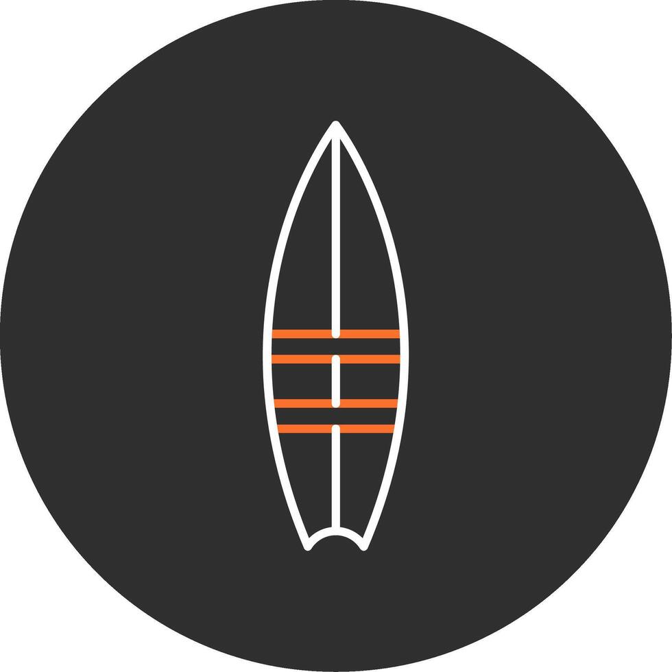 Surfboard Blue Filled Icon vector