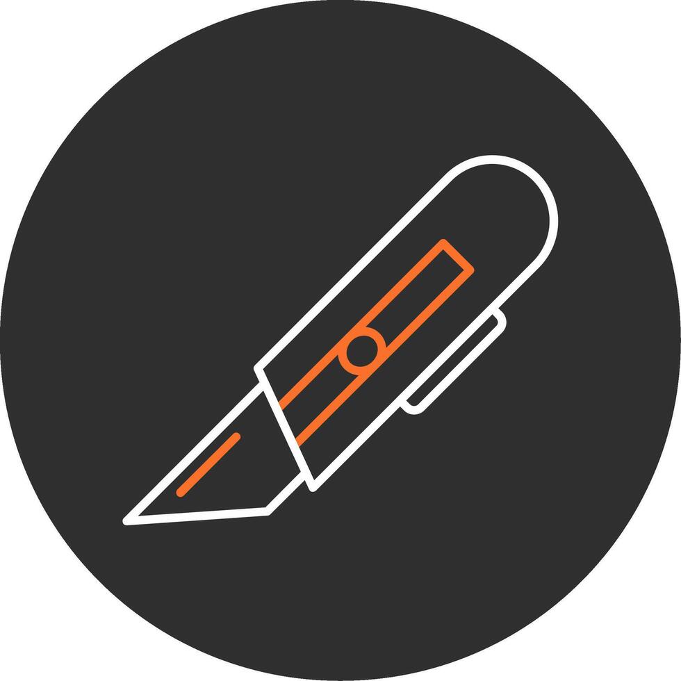 utilidad cuchillo azul lleno icono vector