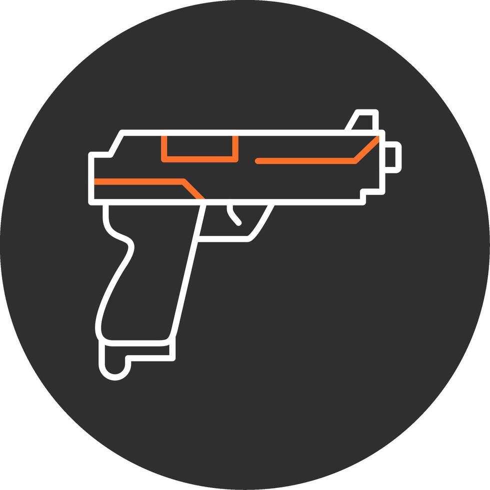 pistola azul lleno icono vector