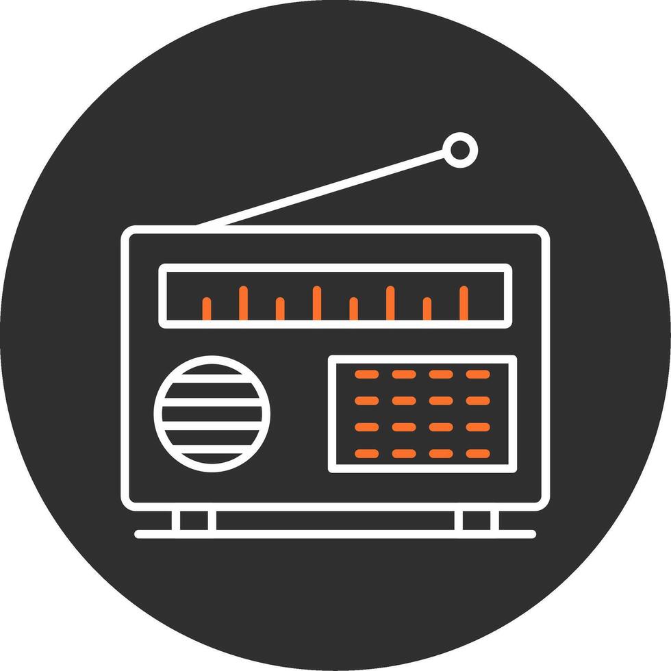 Radio Blue Filled Icon vector