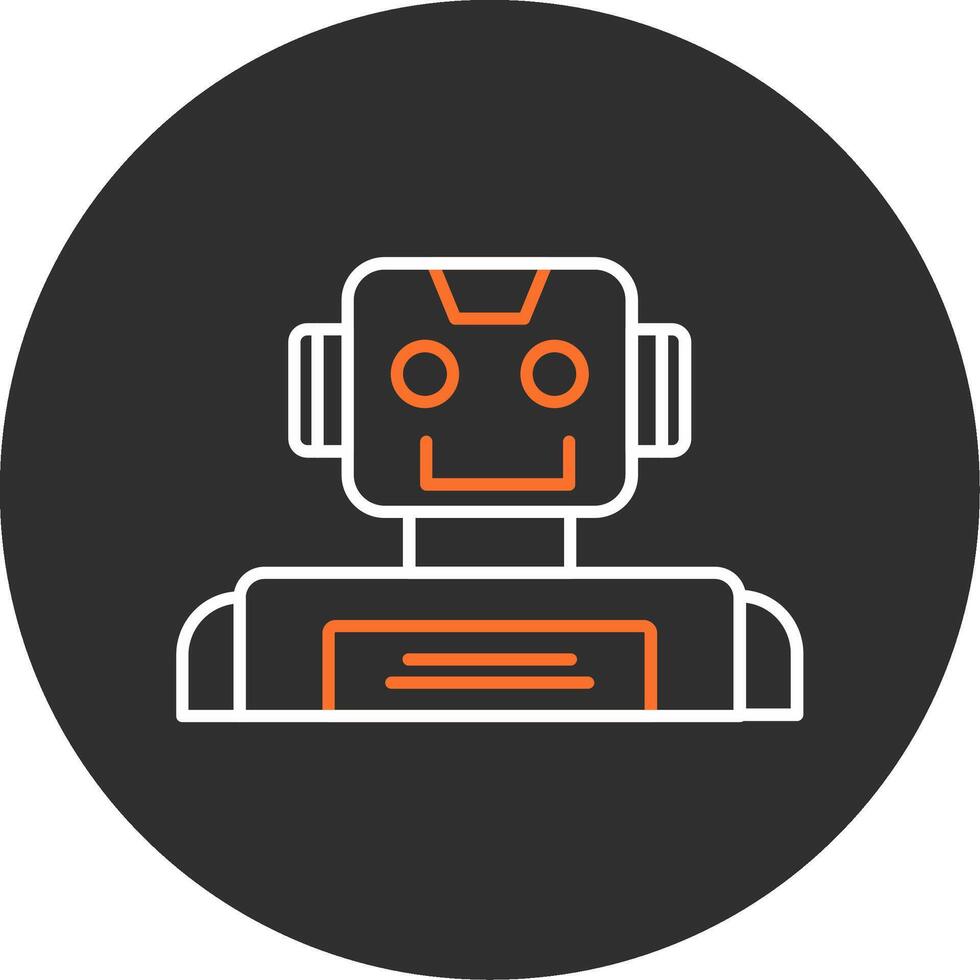 Robotics Blue Filled Icon vector