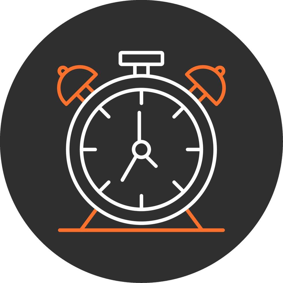 Alarm Clock Blue Filled Icon vector