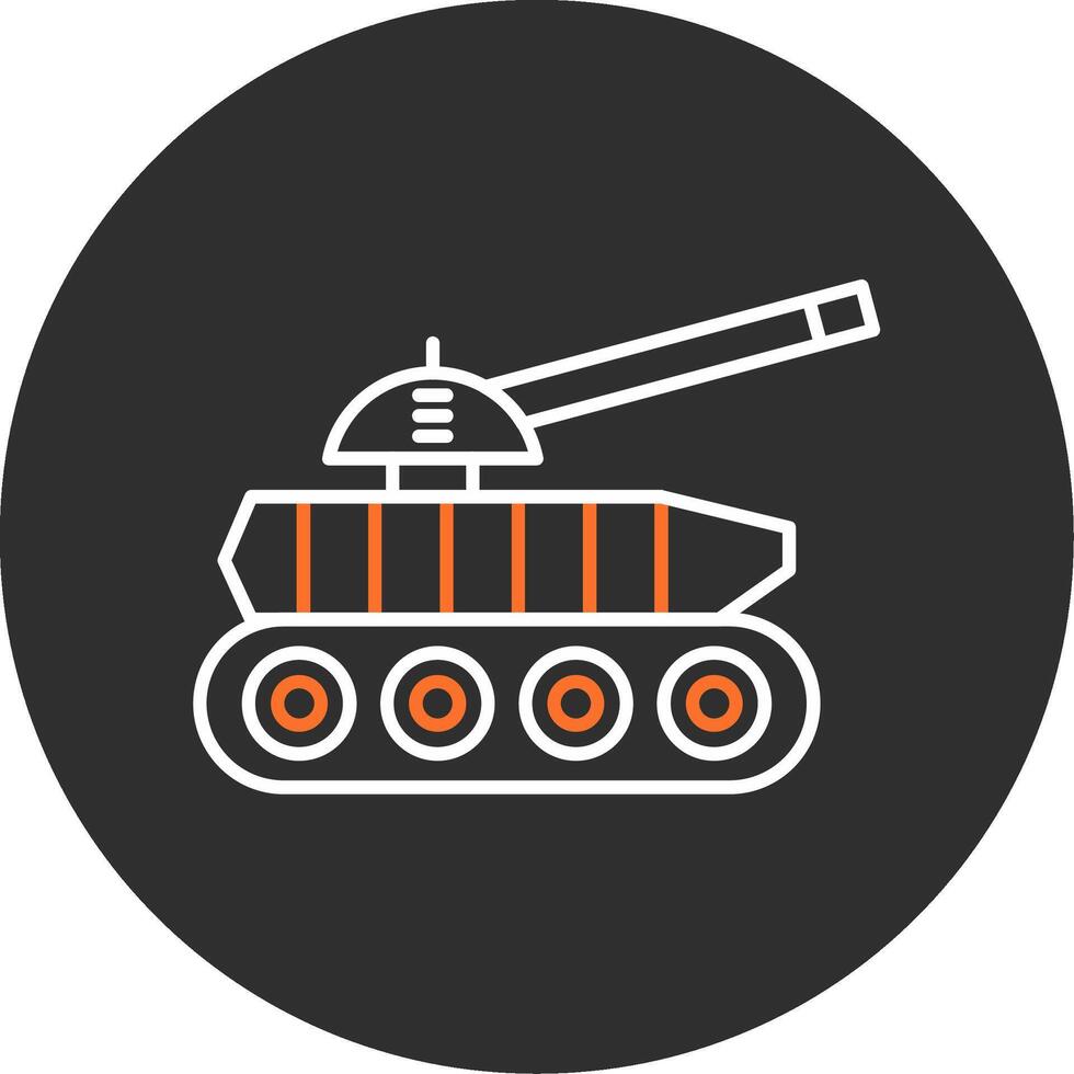 Tank Blue Filled Icon vector
