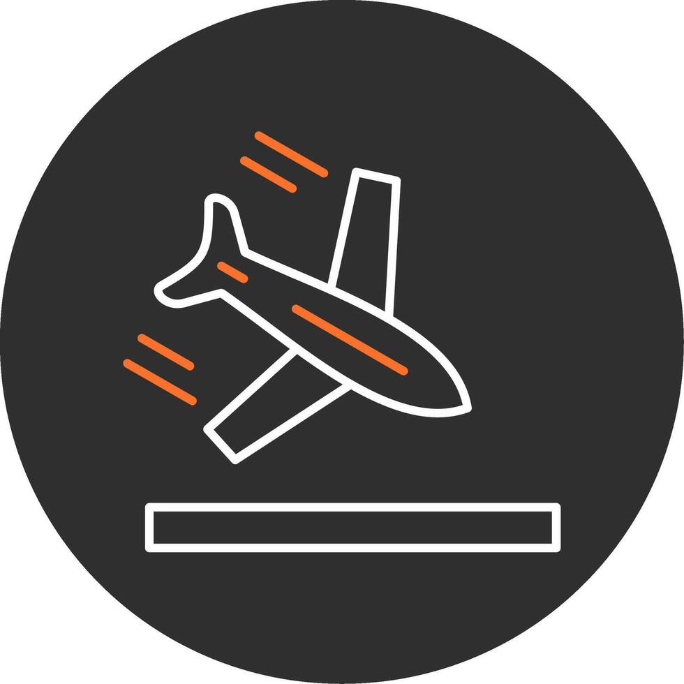 Plane Blue Filled Icon vector