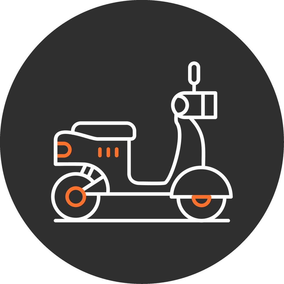 Scooter Blue Filled Icon vector