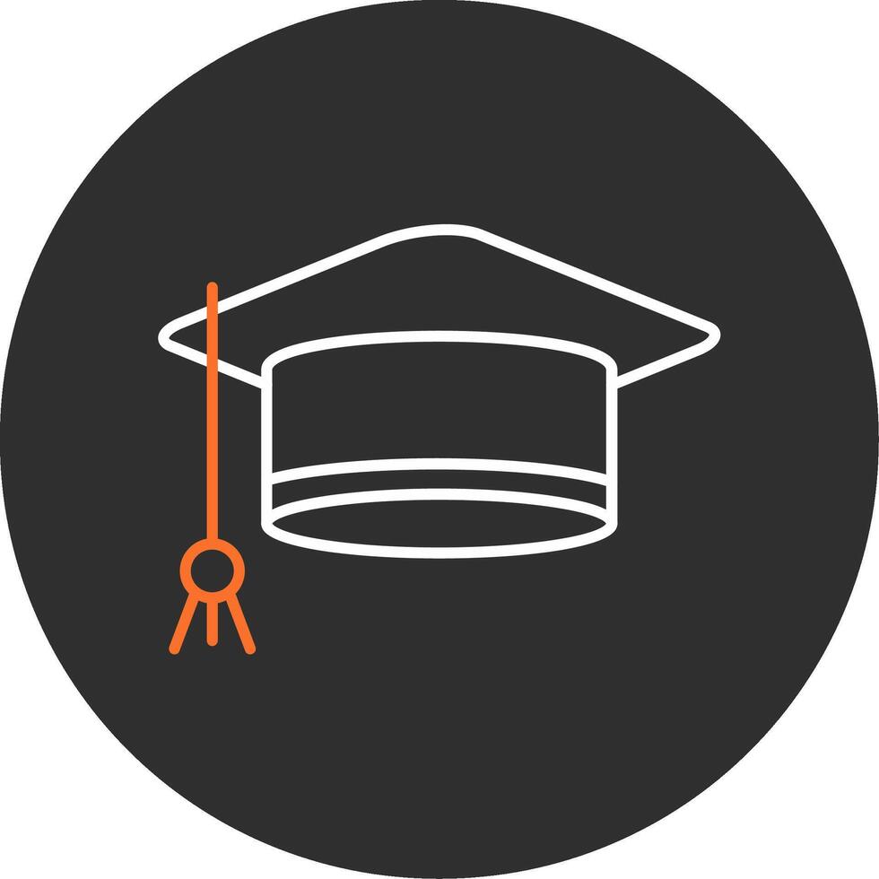 Mortarboard Blue Filled Icon vector