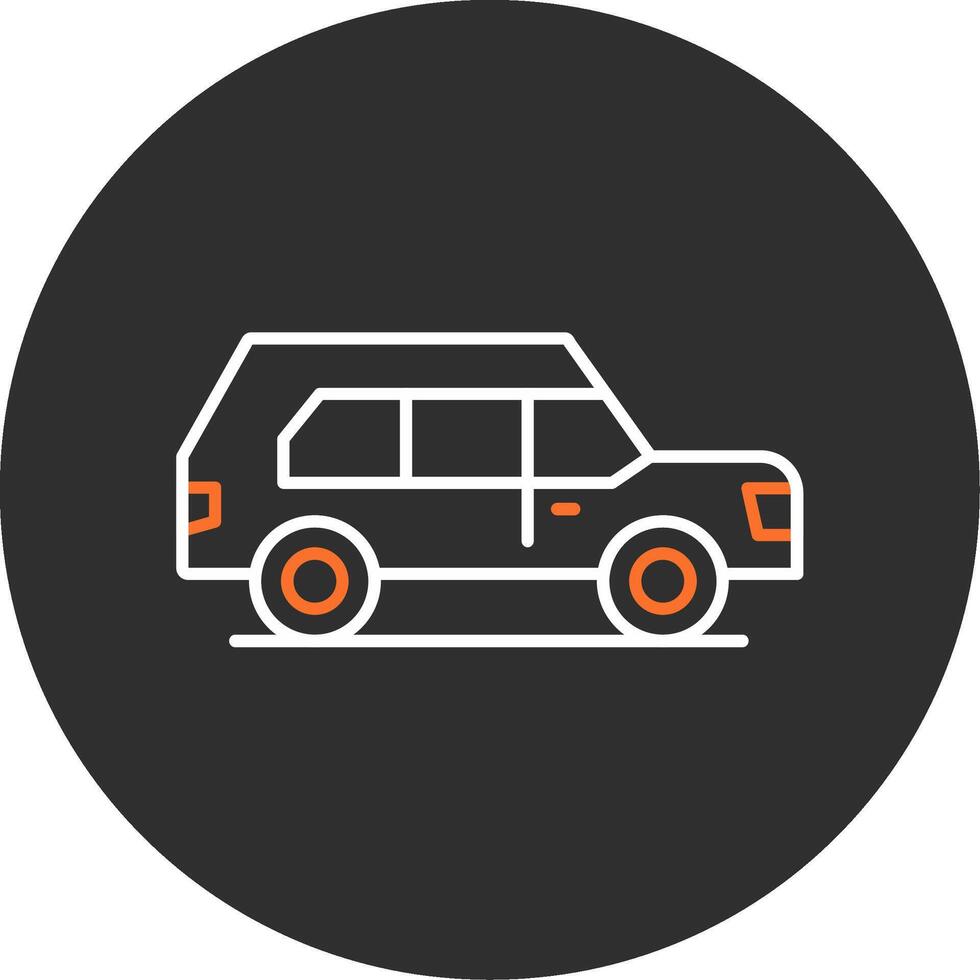 Wagon Blue Filled Icon vector