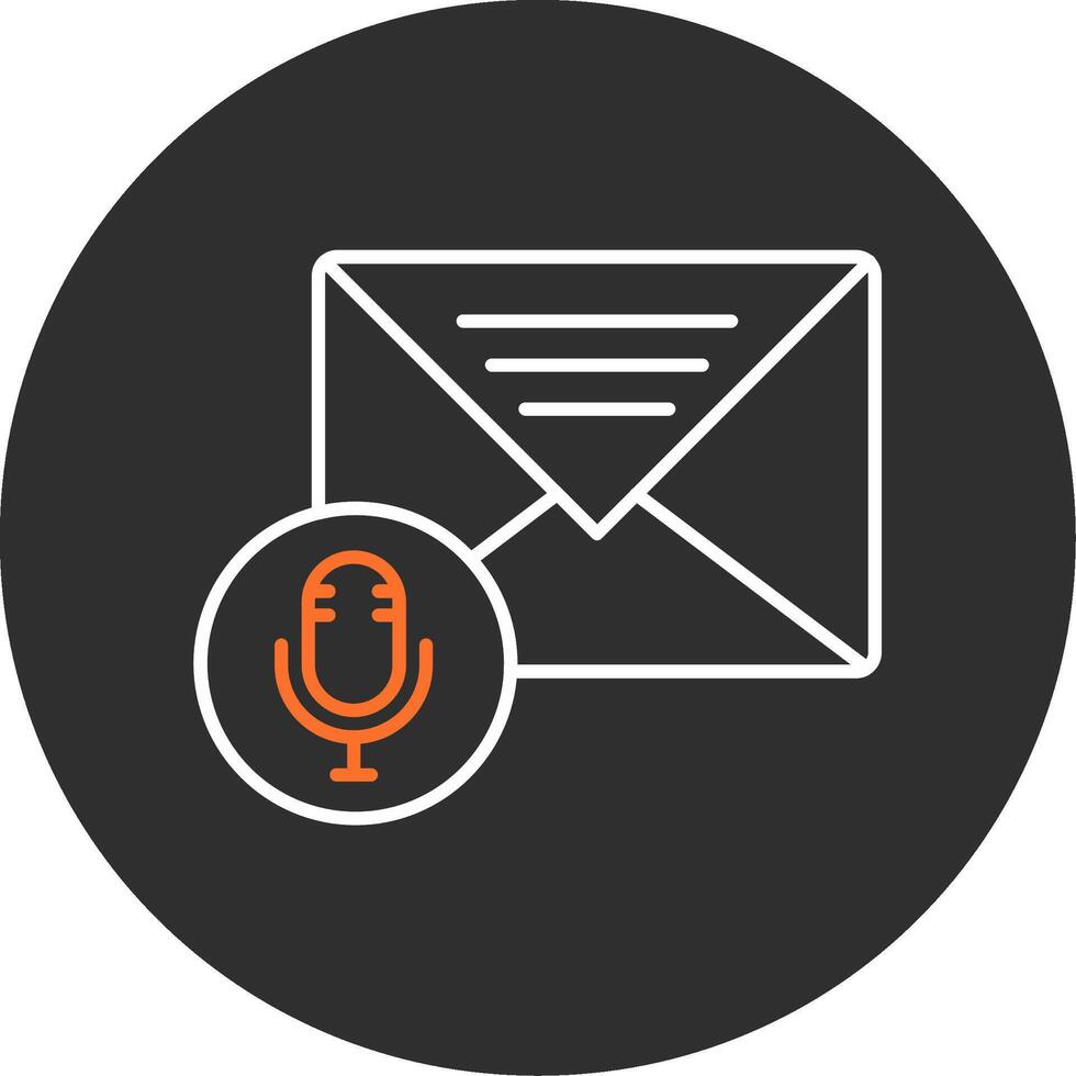 Audio Message Blue Filled Icon vector