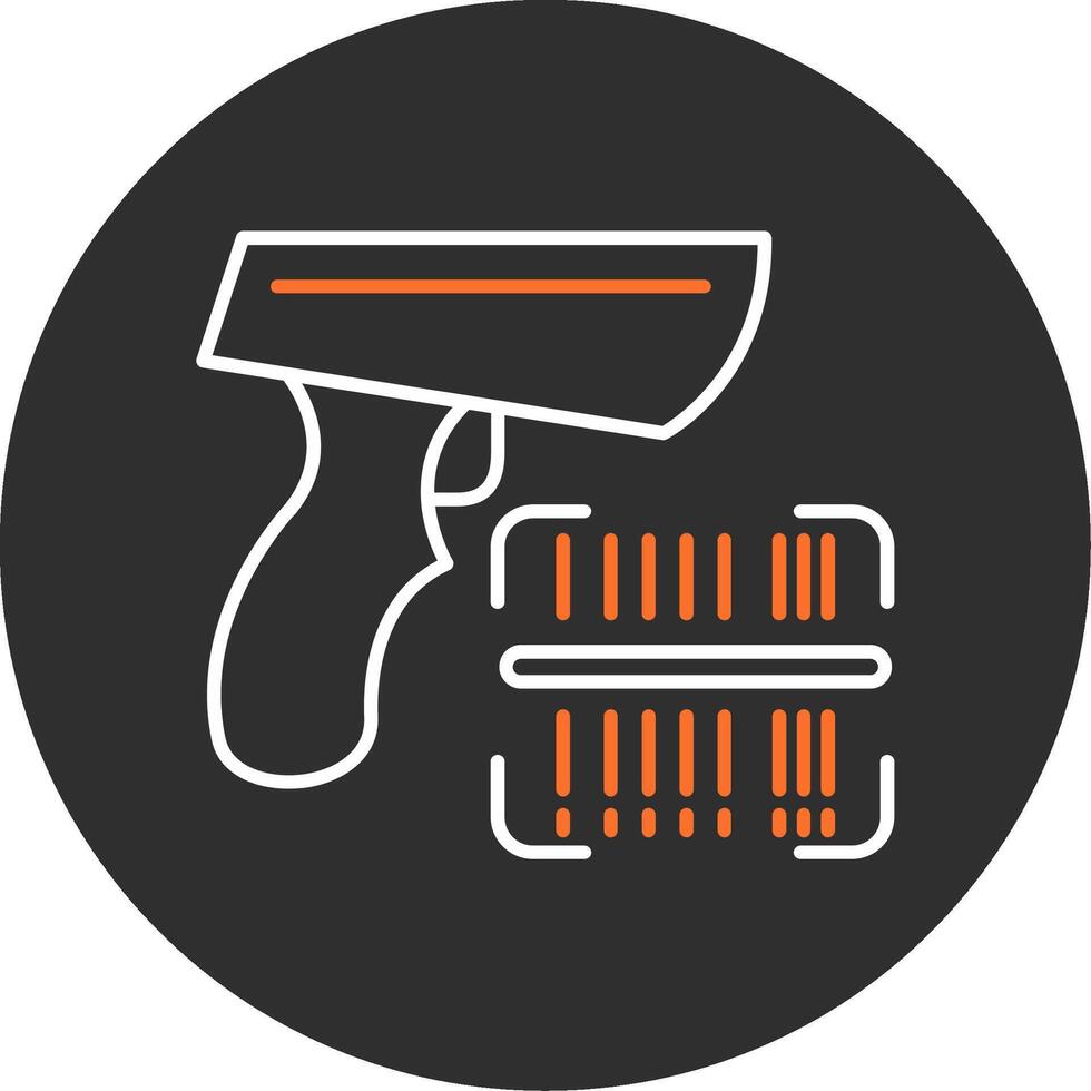 Barcode Blue Filled Icon vector