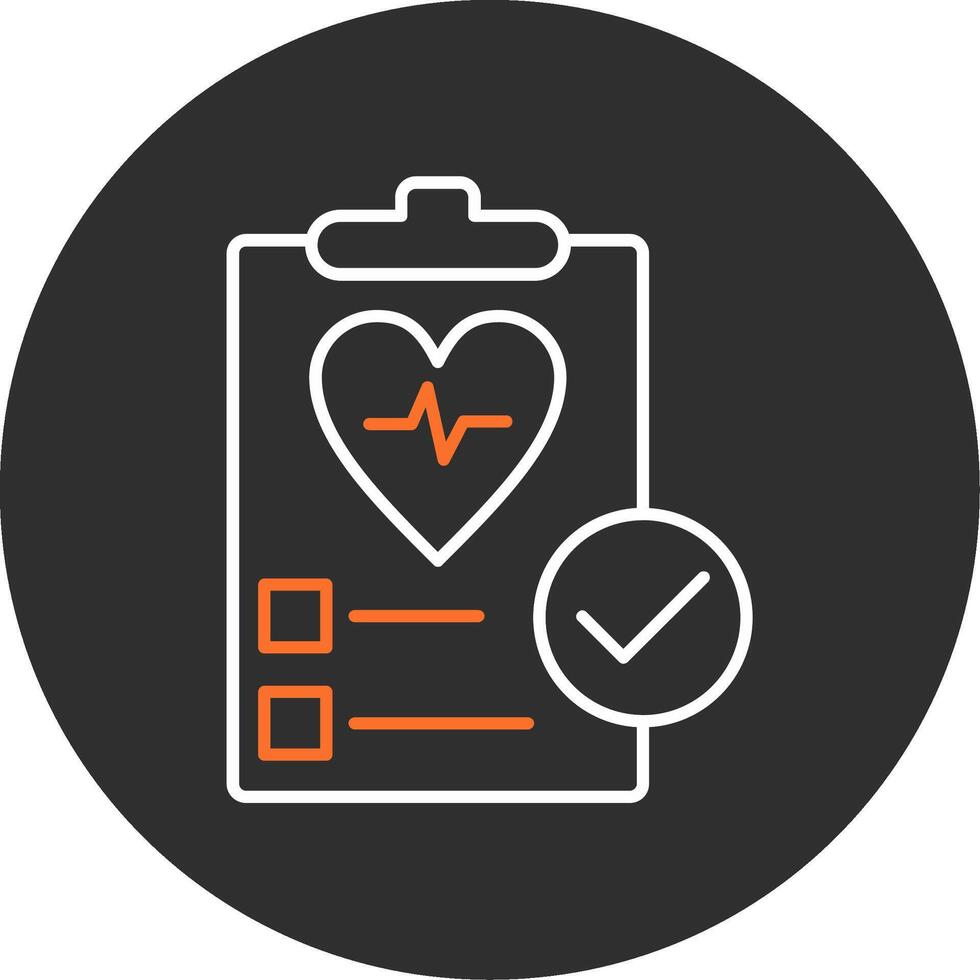 Health Check Blue Filled Icon vector