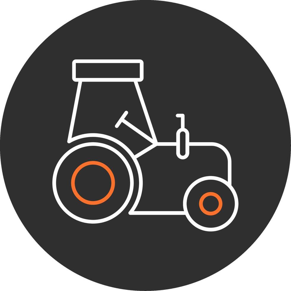 Tractor Blue Filled Icon vector